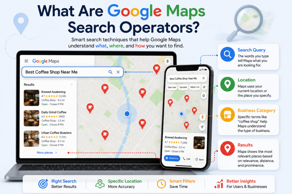 google maps search operators