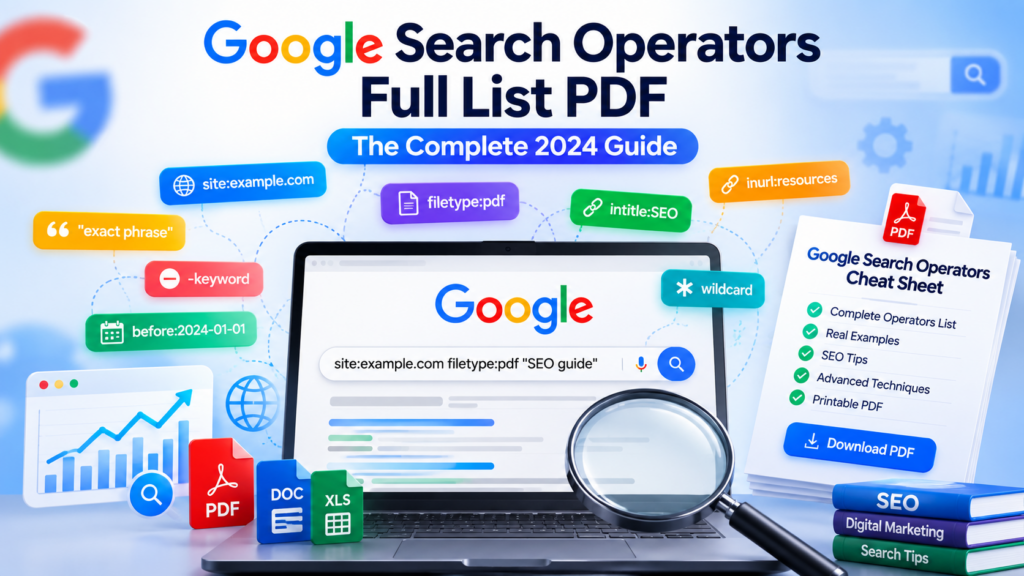 Google Search Operators Full List PDF