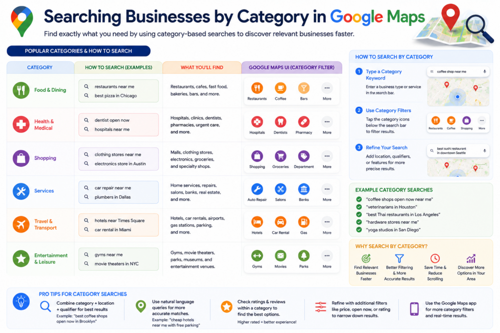 google maps search operators